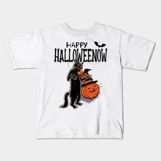 Halloween Cat Haunted Gift Kids T-Shirt